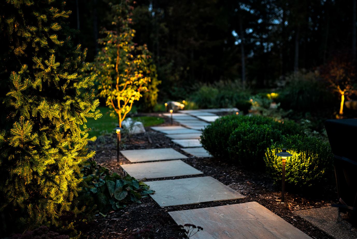 Landscape Lighting Installation & Maintenance — Keystone Green lawn and landscape photography, image 1